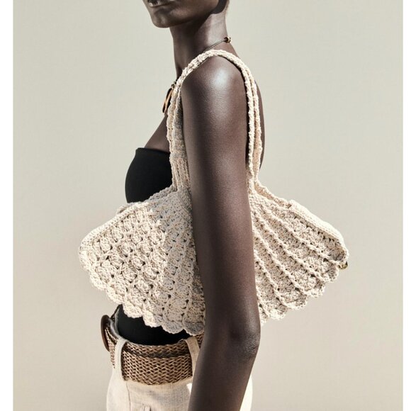 NEW With Tags! ZARA The Coastal Muse Lace Bag - Picture 2 of 6